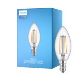 Philips Corepro LED Kronljus E14 Filament Klar 4.3W 470lm - 827 Extra Varm Vit | Ersättare 40W