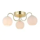 Nordlux Franca Taklampa Metall och Glas Mässing | 130mm - Passande för 3x E14
